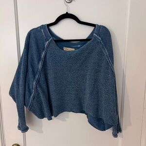 Blue Cropped Sweater
